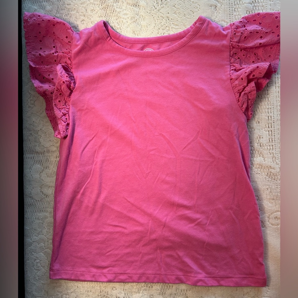 5 for $25 - Wonder Nation Pink Ruffle Sleeve Tee